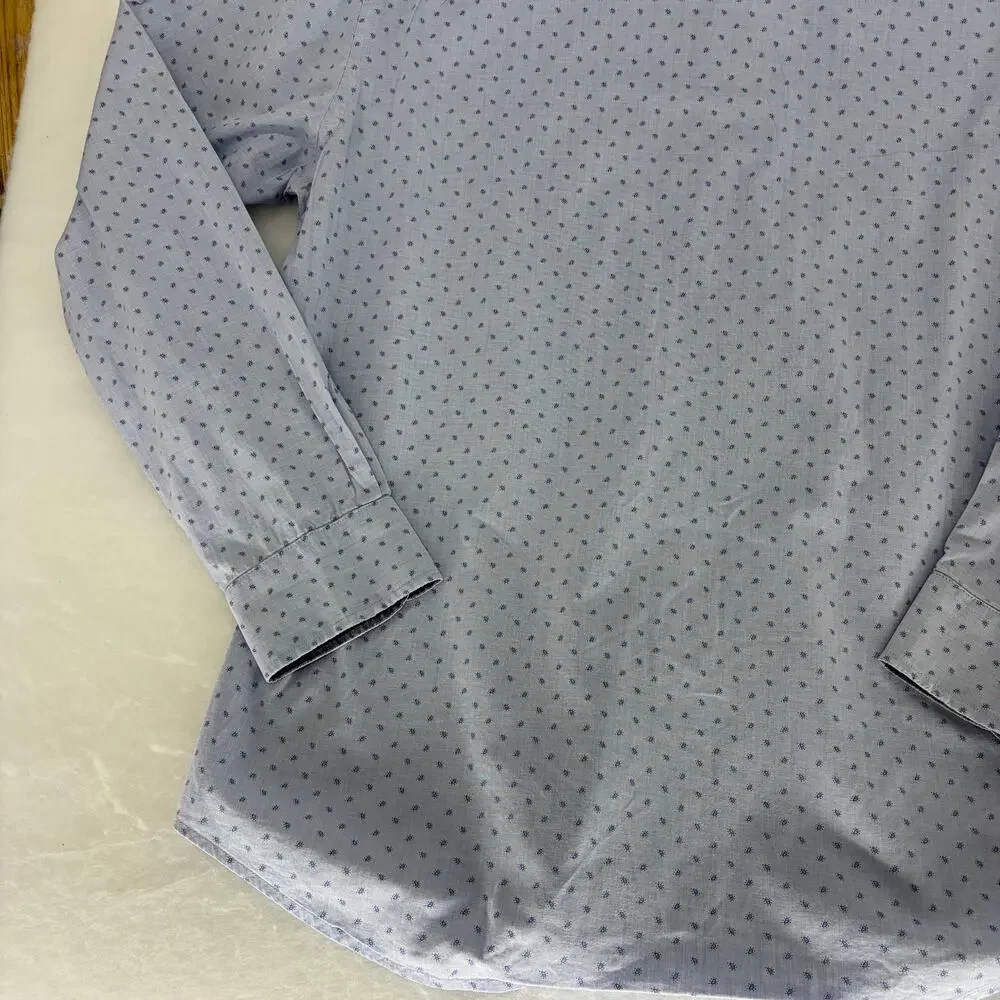 Banana Republic Men's Size L Slim Fit Button Down Shirt Blue Paisley Cotton